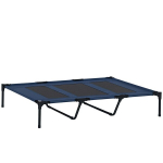 PawHut lova &scaron;unims lauko lova &scaron;unims lova katėms metalinė oksfordo audinio tamsiai mėlyna 122x92x23cm
