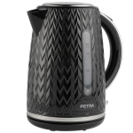 Petra PT3864BLKVDEEU10 Elektrinis virdulys 1.7L, 2200W, juodos spalvos, i&scaron; nerūdijančio plieno