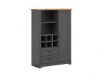 Komoda Black Red White Tolmin, juoda
