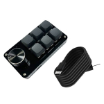 6 mygtukų mini klaviatūra su ratuku, USB, programuojama, žaidimams