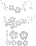 Automobilio lipdukas, hibiskuso gėlė, baltas, atsparus vandeniui