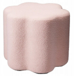 Home Styling Collection YORE Flower Pouffe, dirbtinė avies oda, 34 x 34 x 29 cm, rožinė