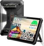 Plan&scaron;etinis kompiuteris 5G Blackview Active 12 Pro, 11" 90Hz 36 + 256 GB/SD 2 TB, Android 15, 30000 mAh, 108MP + 50MP Juoda