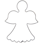 Formelė sausainiams "angelas" - nerūdijančio plieno, 9.5 cm