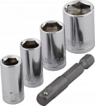 Wolfcraft 1/4" lizdiniai raktai: 7, 8, 10, 13 mm