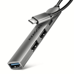Axagon USB centras HUE-STC 4 prievadai, 1&times; USB-C 480Mbps, 1&times; USB-A 5Gbps, 2&times; USB-A 480Mbps, laidas 12 cm, Juoda