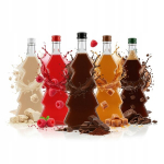 5x Kalėdinė butelis "eglutė" 500 ml - originali dovana