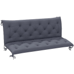 3 vietų suoliuko pagalvėlė 150 x 98 x 8 cm Sėdimoji pagalvėlė su juostelėmis Atlo&scaron;o pagalvėlė vidaus/lauko baldams Pagalvėlė suoliukui Sodo suoliukas Sodo baldai Holivudo sūpynės Tamsiai pilka