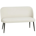 2-vietė sofa, moderni mink&scaron;ta sofa su metaliniu ir mediniu rėmu, aksomo audinio apmu&scaron;alas, smėlio spalvos