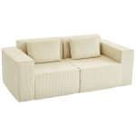 3 vietų sofa, mink&scaron;ta putų struktūra, platūs porankiai, 2 pagalvėlės, velveto apmu&scaron;alas, smėlio spalvos