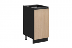 Virtuvinė spintelė Roma D&oacute;ł 40/81 L/P 1D, ruda/juoda