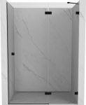 Mexen Lunar atidaromos du&scaron;o durys de&scaron;inės 140 cm, skaidrios, juodos - 834-140-000-70-00-P, 140x200 cm