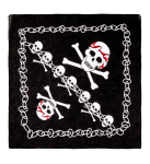 PIRATE SKULLS BANDANA 55x55 cm - 100% cotton