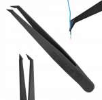 Knipex Esd antistatinės pincetės 110mm, anglies pluo&scaron;to