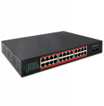 Qoltec Gigabit Ethernet tinklo komutatorius | 24x RJ45 | 2x SFP | 1000 Mb/s
