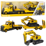 Žaislinis sunkvežimis su vik&scaron;riniu ekskavatoriumi, &scaron;viesos ir garso efektais