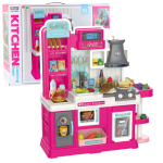 Žaislinė interaktyvi virtuvėlė vaikams, rožinė, 64 el.