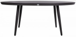 Metalinis lauko stalas Home4You BRISTOL 180x120 cm, pilkas grūdinto stiklo stalvir&scaron;is, modernus dizainas