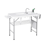 Universalus sulankstomas lauko stalas su lentyna, 108 x 58 x 92 cm