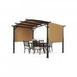 Moderni metalinė 3 &times; 3 m pergola su slidžiu stogu