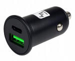 Techly 45w Usb-c Pd + Usb-a Qc greita automobilinė įkroviklio