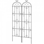 Sodo grotelės, 51x220 cm, juoda, metalas