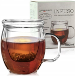 Stiklinis arbatos puodelis su sieteliu 580 ml &ndash; PUODELIS