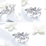 Sidabrinis 925 pasakų fėjos žiedas, reguliuojamas dydis