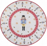 Villeroy & Boch Toy's Delight riboto leidimo apvalus kilimas 160x160 cm &ndash; kreminės ir raudonos spalvos