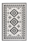 Elle Decoration &bdquo;Gemini&ldquo; dvipusis kilimas vidui ir laukui, dinami&scaron;kos juodos spalvos, 80x150