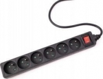 Hama Standard prailginimo laidas, 6 lizdai, 1.5 m, juodas