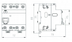 Noark 4p 40a 100ma 3f Rcd jungiklis Ac