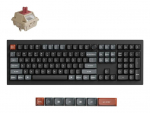 Belaidė žaidimų klaviatūra Keychron V6 Ultra Wireless V6U-D1 Silk POM Red, Anglų (US), juoda sp.