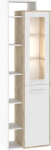 Rio RIO-26 pastatoma vitrina su lentynomis &ndash; ąžuolo endgrain/baltas stiklo fasadas