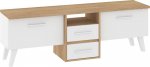 Nordis NOR-13 TV spintelė 2D2S &ndash; eleganti&scaron;ka ąžuolo ir baltos spalvos TV komoda
