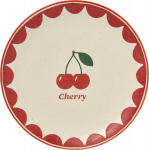 Keraminė lėk&scaron;tė Cherry, 21 cm, rožinė/žalia