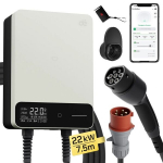 Elektros Transporto Prietaisų Įkrovimo Stotis, Galia 22kW, Valdymas Protinga Programa, 7.5M su BALTA APP, TIPAS2