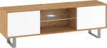 Tv staliukas Meblocross King, 160x53x36 cm, rudas/baltas
