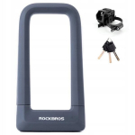 Rockbros U-lock dviratis užraktas Rks626-gr pilkas, su raktu