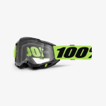 100% Accuri 2 Cross Goggles - Neon Yellow/black, Clear Lens