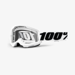 100% Strata 2 Mx akiniai balti, permatomas stiklas