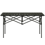 Sulankstomas stalas, X rėmas, aliuminis, 2 žmonėms, 95x55 cm, juodas