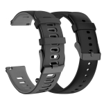 &bdquo;BestAccessories&rdquo; 2 &times; silikoninis dirželis laikrodžiui 22 mm, juodas