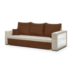 Sofa-lova SAM1 3-vietė + miego funkcija + patalynės dėžė + smėlio spalvos audinys