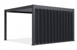 Reguliuojama panelinė siena pavėsinėms Pergola ELEGANCE/DELUXE/FUSION 4 m, pilka