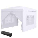 Paviljonas Outsunny Modelis 3x3 m, 2,95 x 2,95 m, baltas