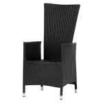 Atlenkiamas pintas lauko fotelis "Tajus", juodas