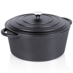 Puodas su dangčiu ketaus CAST LINE 28 cm 59 l juodas Orion