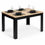 Rectangular table for kitchen and dining room for 4 people, 120x80 cm, Sonoma oak, ModernHome