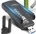 Wi-Fi USB adapteris E628, 1300 Mbps, USB 3.0, Juoda